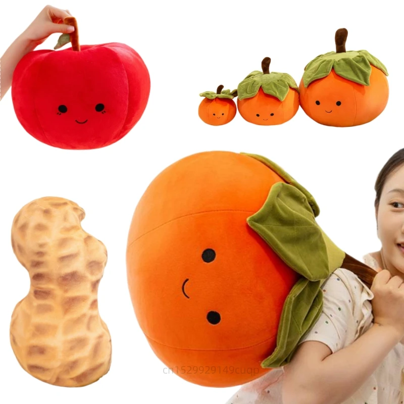 

Мультяшная забавная плюшевая кукла с фруктами, подушка, мягкий Gaint, яблоко, хурма, арахис, еда, плюшевая игрушка, домашний декор, подарок для детей