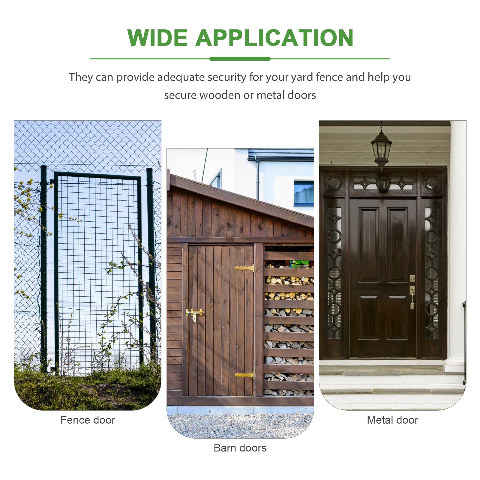 

4pcs Anti fall Rope Stainless Steel Backyard Door Puller Latch Cable Gate Opener Flexible Adjust Suitable Fence Simple Install
