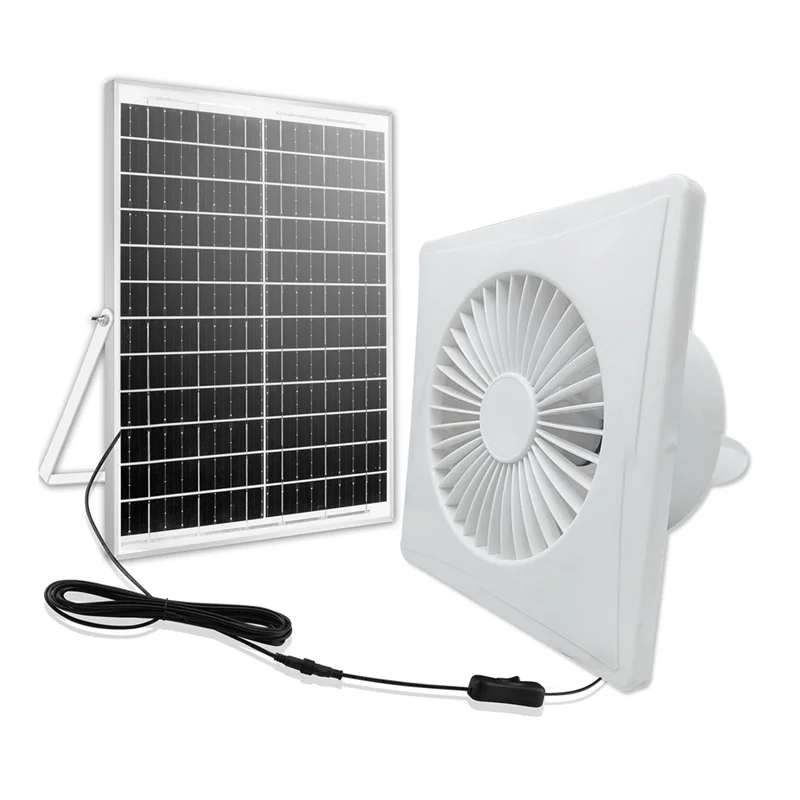 【Rushed】New Energy 4-Inch High-Speed Solar Silent Fan With 8W Panel Shed Solar Exhaust Fan For Chicken Coops,Greenhouses,Sheds