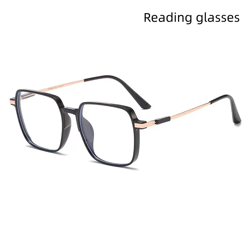 Korean Style Large-Frame Square Reading Glasses for Middle-Aged Ladies, Youthful and Stylish, Anti-Blue Light Reading Glasses