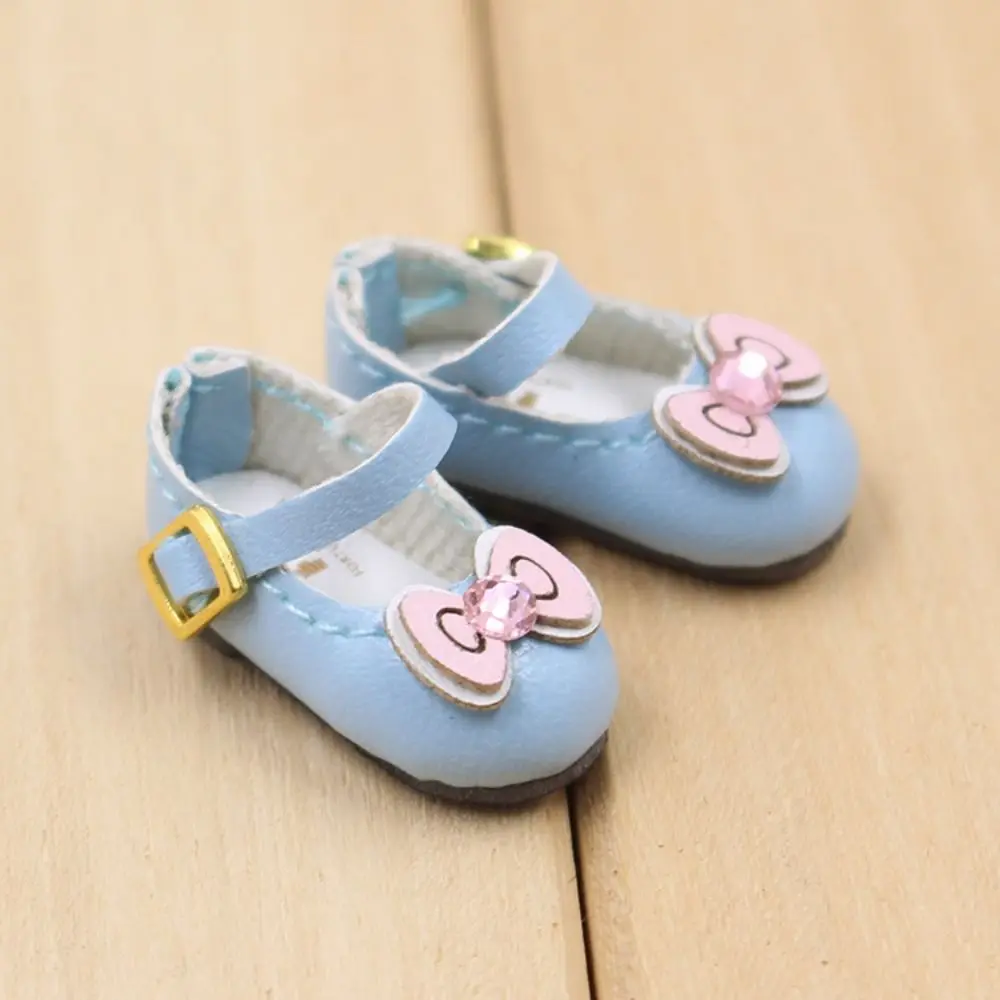 

1 Pair Cat Mini Casual Shoes Bow Round Toe Blyth Doll Shoes Cute Crystal Decorate Doll Shoes Birthday Gift