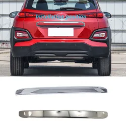 Car Styling ABS/Stainless Steel Rear Door Tailgate Frame Plate Trim Lamp Trunk For Hyundai Kona Encino Kauai 2017 2018 2019 2020