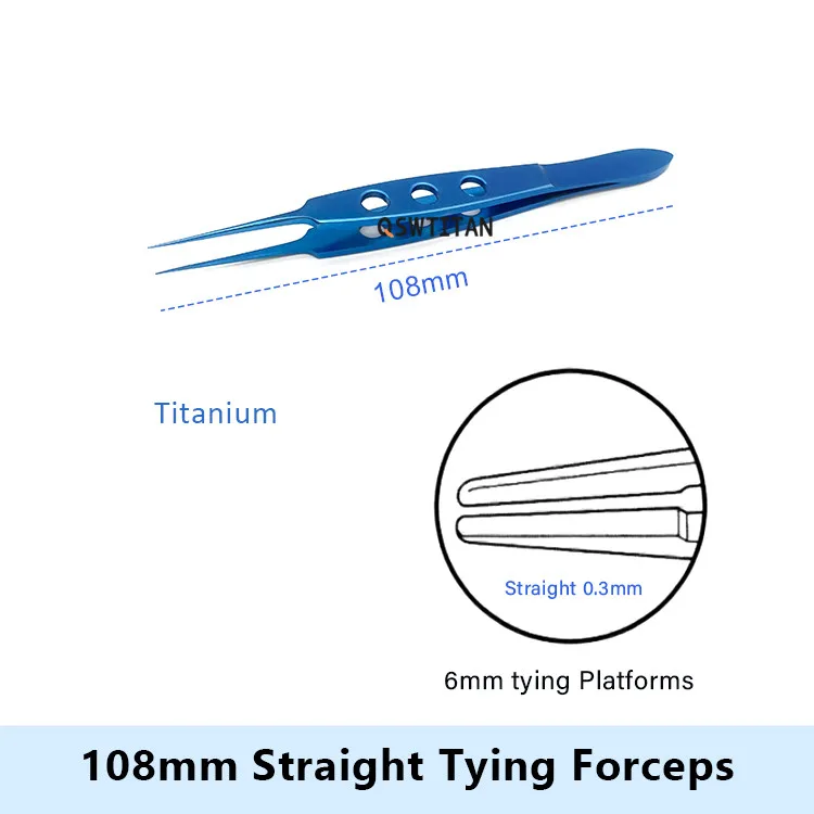 108mm Ophthalmic Micro Tweezers Toothed and Straight Toothless Forceps Veterinary Microscopic Eye Surgical Instruments