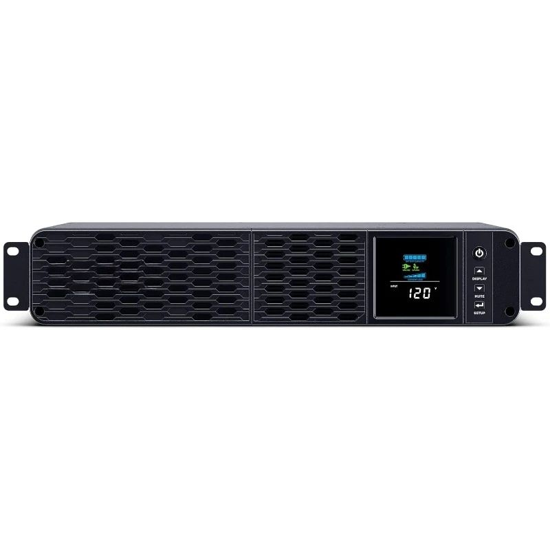 PFC Sinewave UPS System, 1500VA/1000W, 8 Outlets, AVR, Short Depth 2U Rackmount