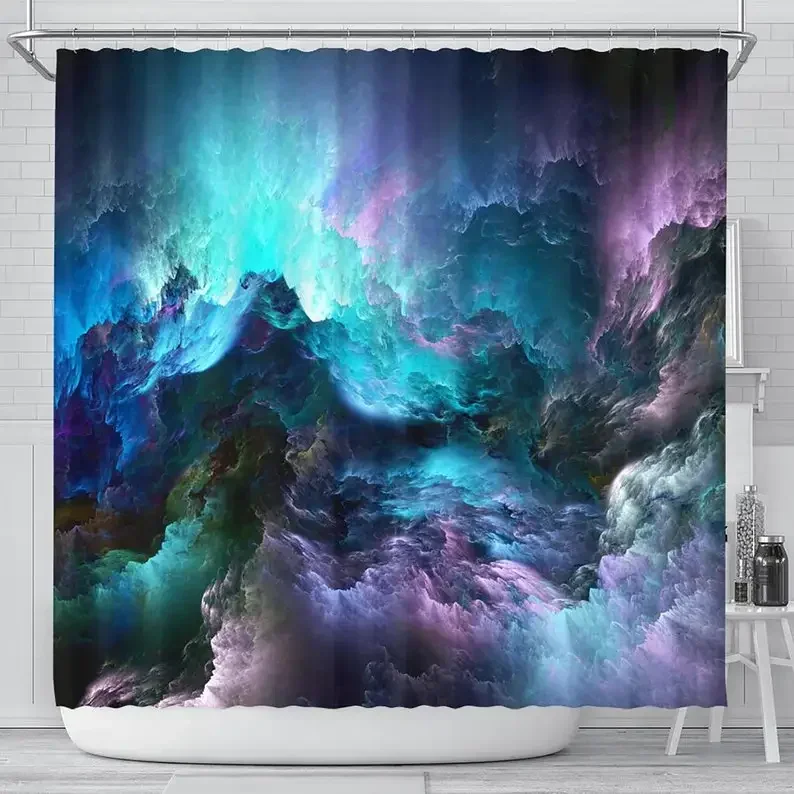 Watercolor Rough Sea By Ho Me Lili Shower Curtain Bathroom Decor Modern Abstract Home Decoration Artwork Quirky Ocean