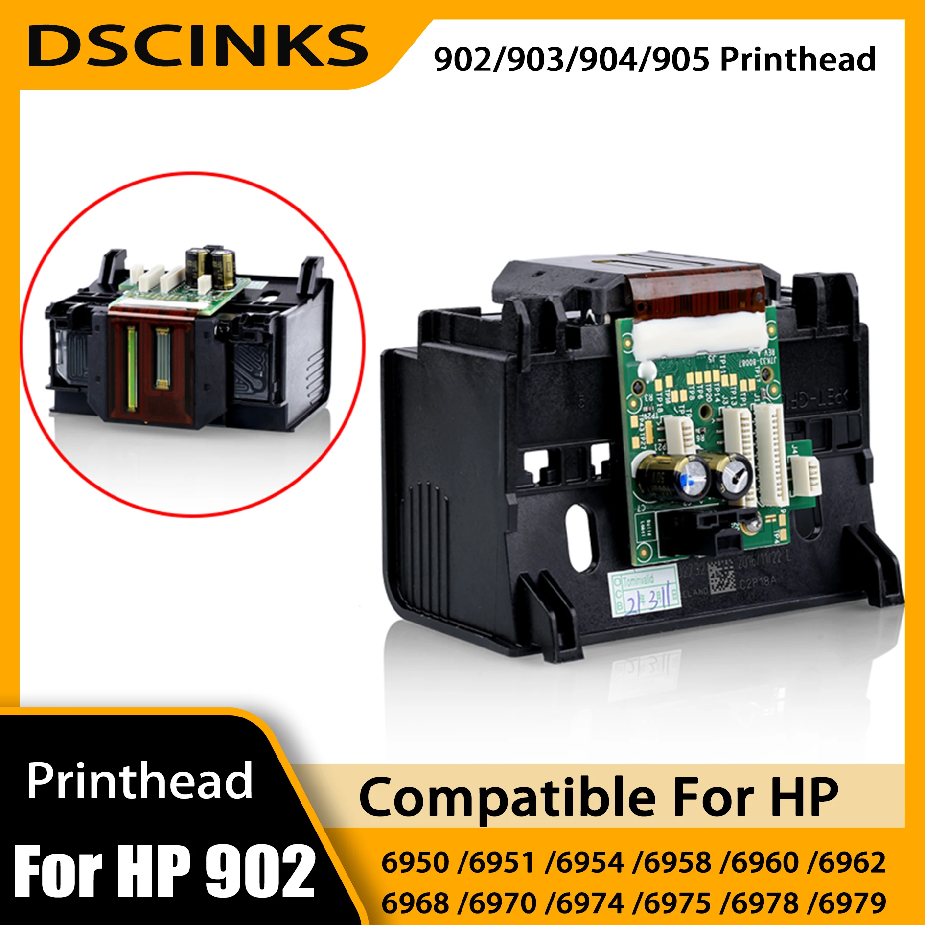 

For HP 902 903 904 905 Printhead For HP OfficeJet Pro 6950 6951 6954 6958 6960 6962 6968 6970 6974 6975 6978 6979 Printer Head