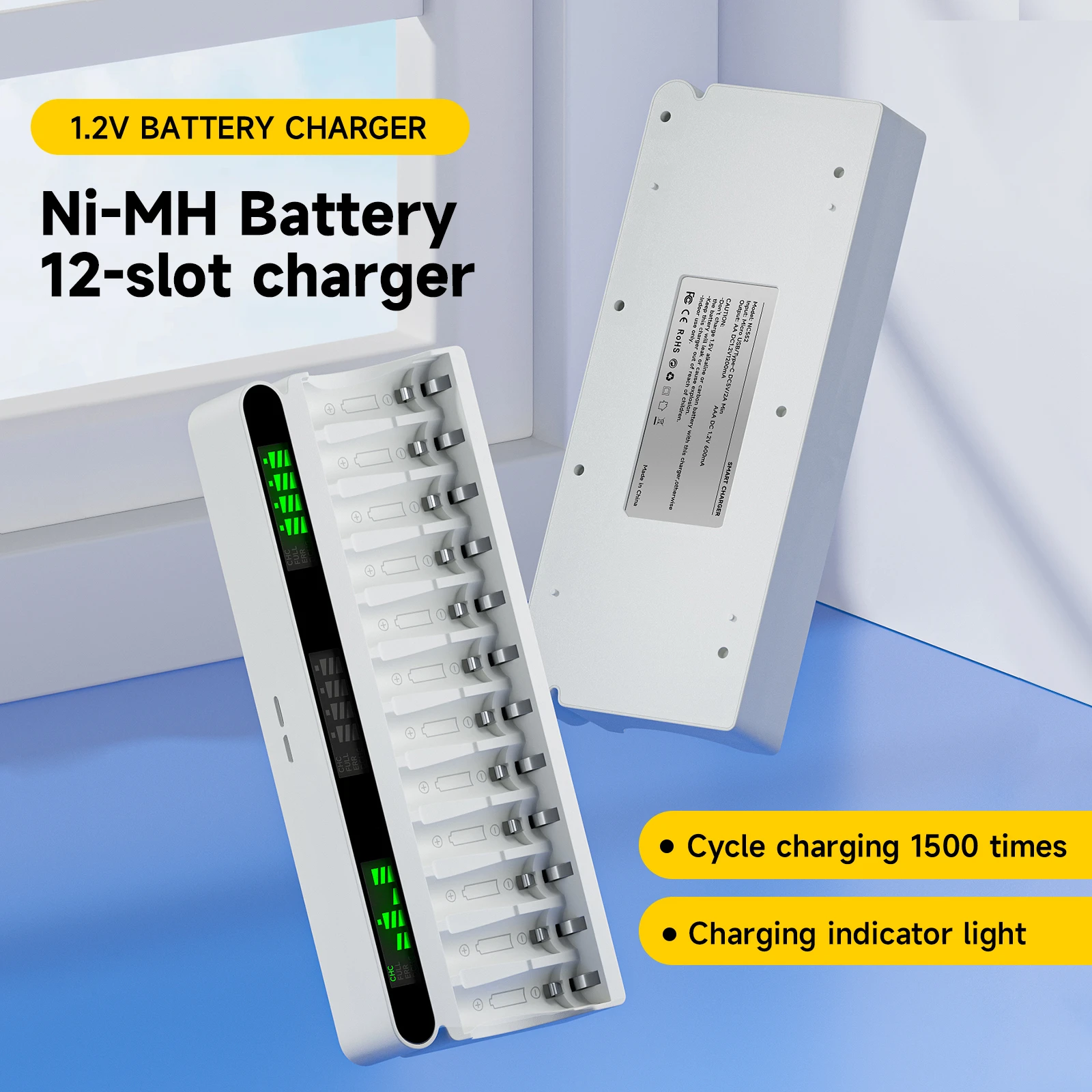 Pilhas recarregáveis ​​PALO 1,2 V Ni-MH AAA 100% originais 3A AAA para câmera, lanterna, mouse, carro de brinquedo + caixa de pilhas AAA AA