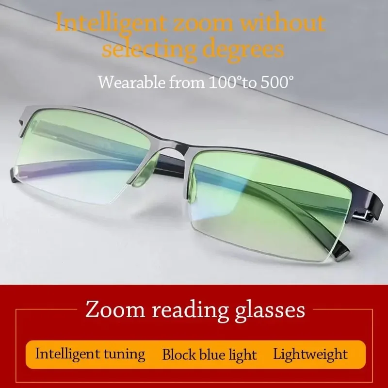 New Autofocus Anti-Blue Light Reading Glasses Smart Anti Blue Ray Automatic Zoom Eyeglasses Ultralight Eye Protection