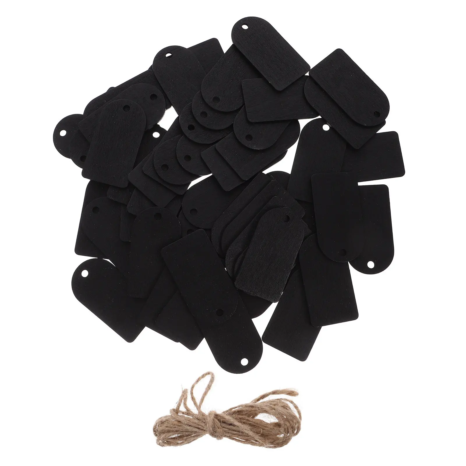 

50Sets Hanging Chalkboard Tags Mini Wooden Blackboard Labels Erasable Writable for Retail Clothing Jewelry Gift Blank Sale