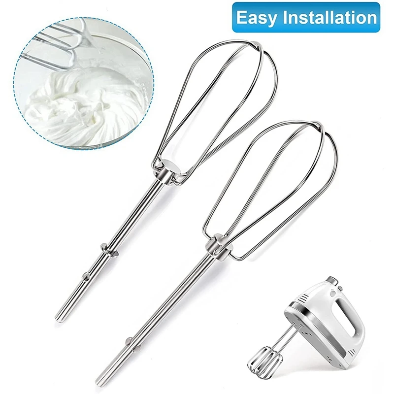 Compatible For Kitchen Aid Hand Mixer Attachments, Replacement Egg Beaters Mixmaster Model Replaces: W10490648 KHM2B