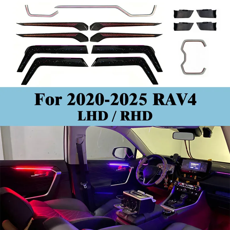 For RAV4 Mk5 Across Ambient Light 2019-2025 LHD RHD LED Atmosphere Mood Lighting Backlight Accessories Decoration Lamps