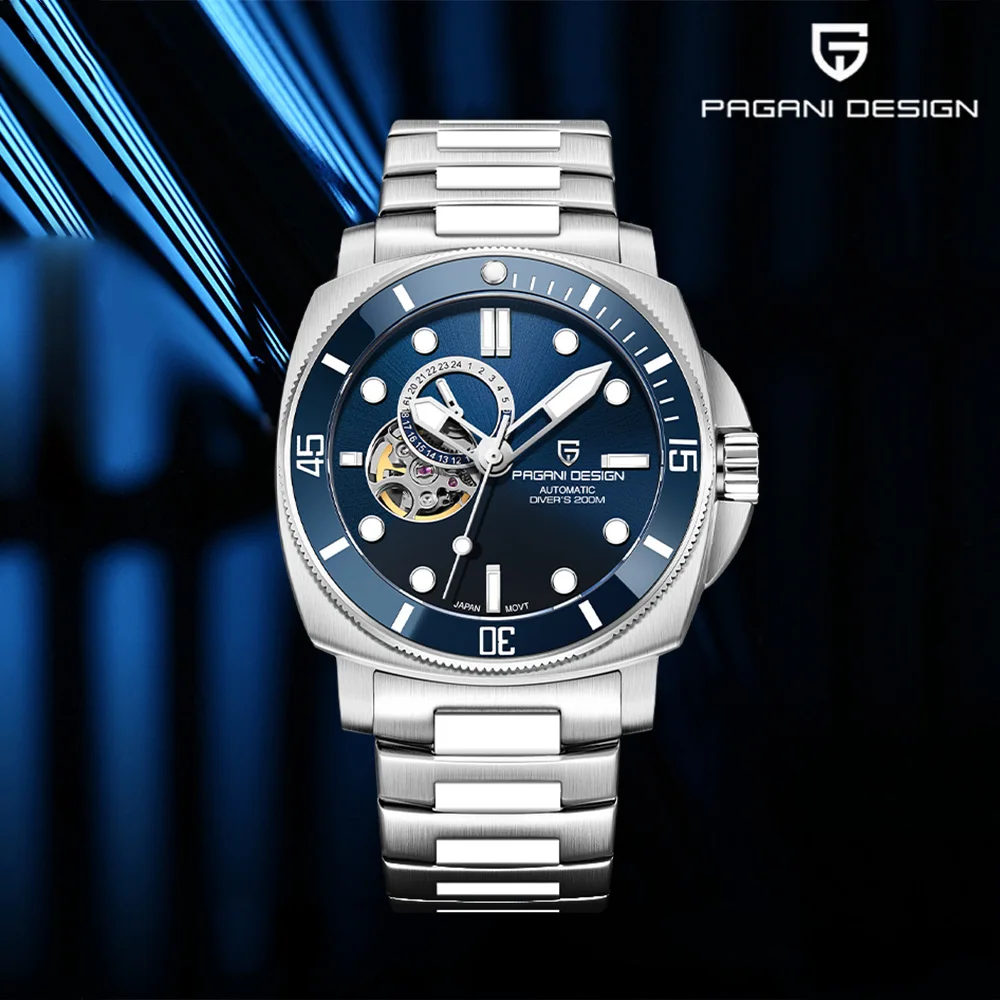 

Pagani design2025 последние мужские деловые механические часы GMT автоматические часы роскошные сапфировые мужские часы NH39A 200 м водонепроницаемые
