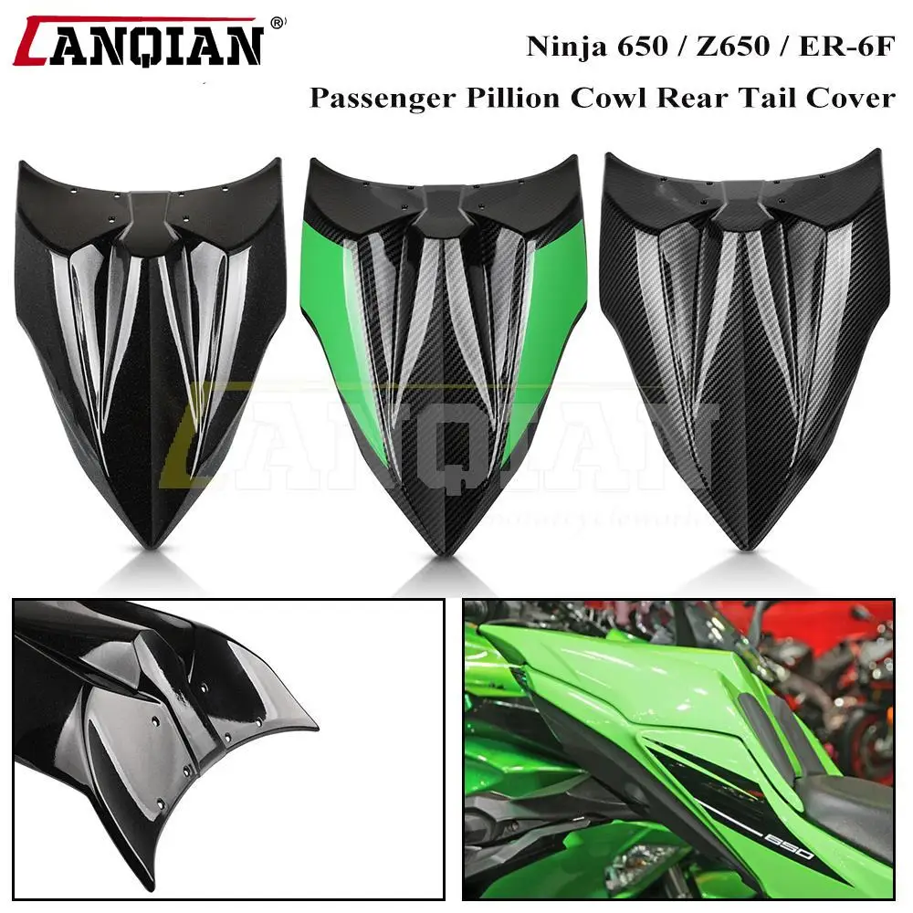 

For Kawasaki Z650 Ninja650 ER-6F 2017 2018 2019 Ninja Z 650 Motorcycle Tail Seat Cover Passenger Pillion Cowl Back Hump Faring