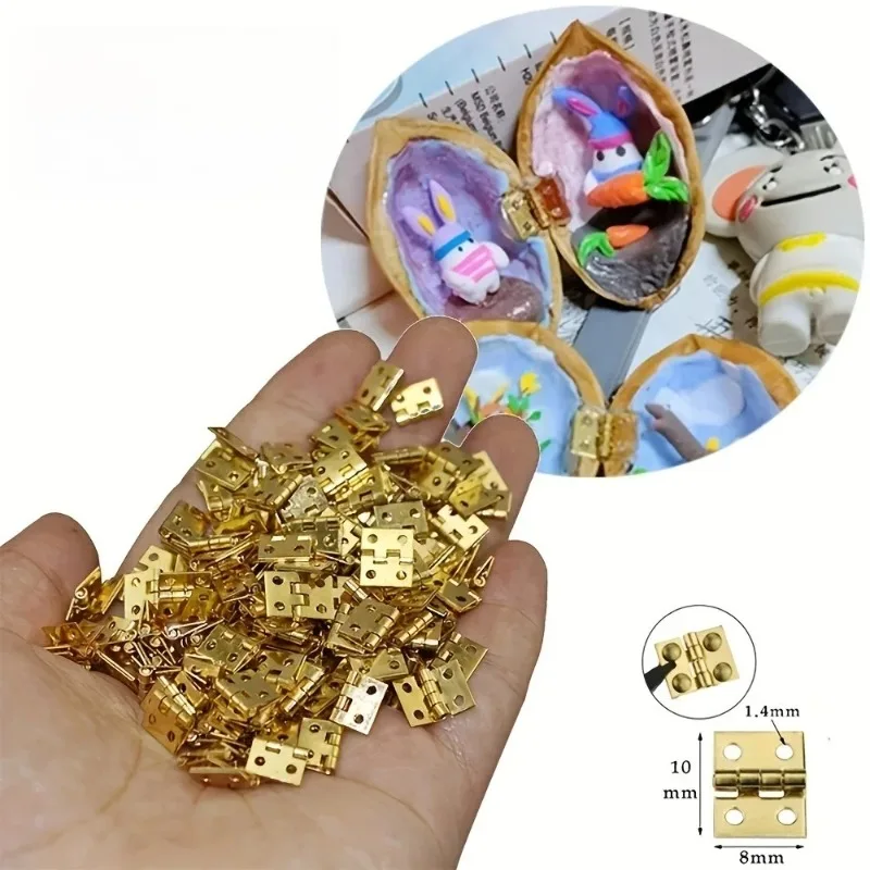 25Pcs Mini Small Metal Hinge for 1/12 House Miniature Cabinet Furniture