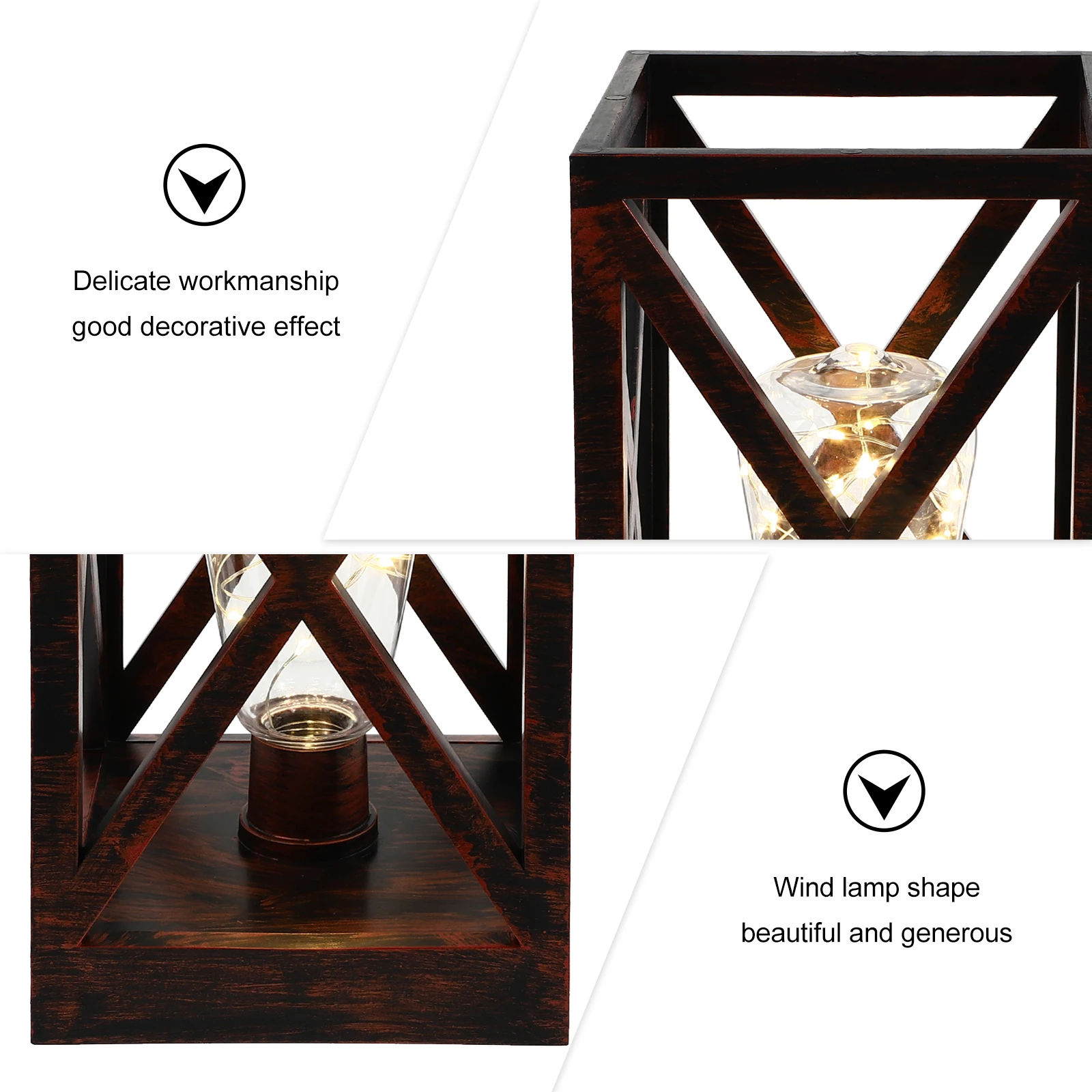 

Wooden Wind Tabletop Decorative Ornament Home Decoration Luminous Lantern Light Bedroom Office Gift Decorative Wind Lamp Idea