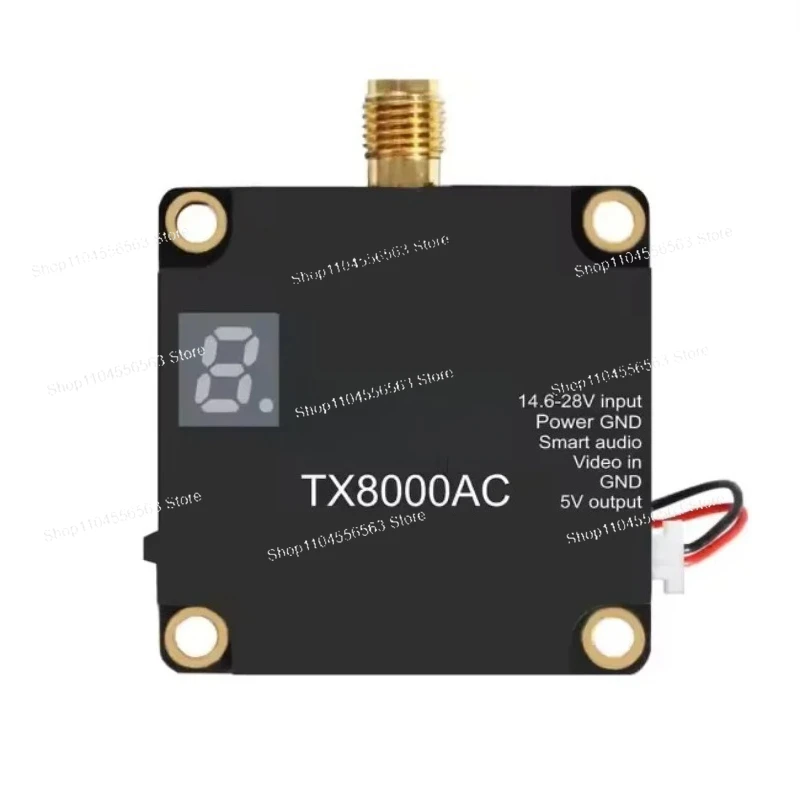 TX8000AC 5.8G 8w plastic FPV VTX long-distance transmission 96CH chart crossover machine with TBS for RC parts and Accs