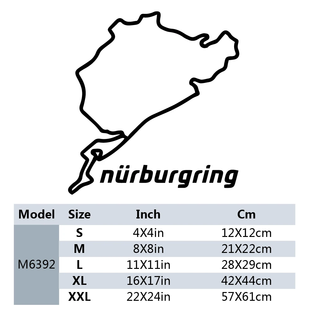 Cool Design nurburgring Auto Stickers On The Car Vinyl Auto Sticker WaterProof Decals