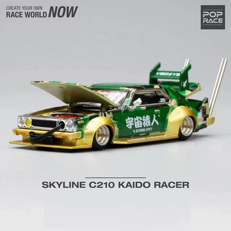 Pop Race 1:64 Model Car Skyline MK5 C210 Kaido Racer 30th Souvenir Edition Collection