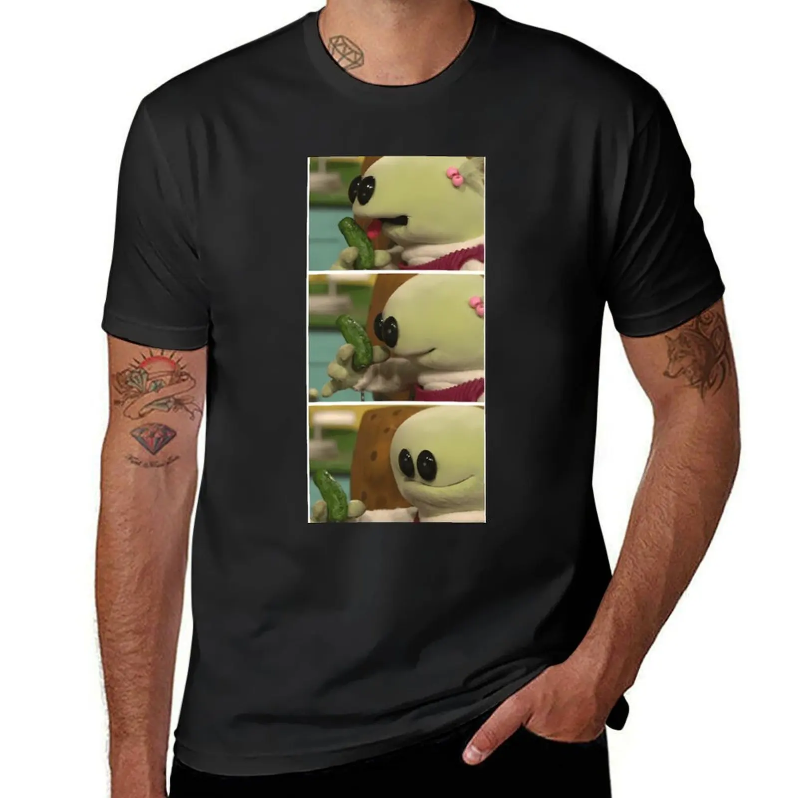 Nanalan Vs. Cucumber X3 T-shirt Vintage Oversized Boys Animal Print Quick Drying Men T Shirts