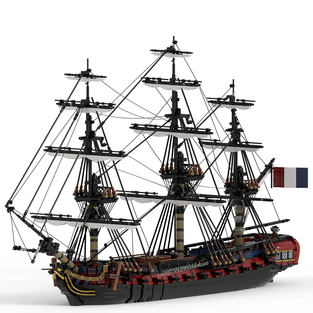 NEW 6149PCS MOC European Medieval L\'Emeraude French 28-Gun Frigate DIY creative ideas warship child Toy Gift building blocks