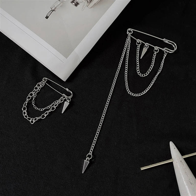 الظلام شرابة قلادة بروش للرجال النساء خمر دبابيس الشرير البقاء القوطية Harajuku الشارع الشهير المجوهرات