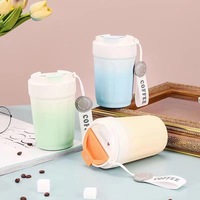 380ML Stainless Steel Leakproof Vacuum Flasks Coffee Thermos Bottle Thermal Mug Coffee Cup Outdoor Portable Drink Travel Mug