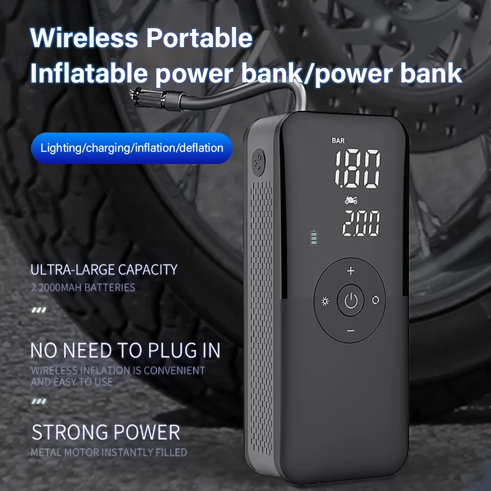 

CARSUN Portable Tire Inflator Rechargeable Electric Inflator For Car Bicycle Digital Air Compressor Football Ball Inflator Pump