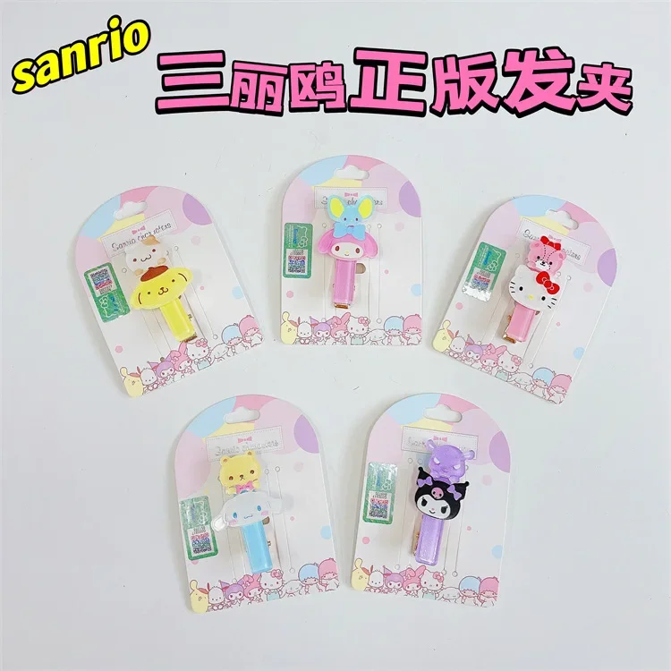 Sanrio Baby Girl Bows Hair Clip Hello Kitty Hairclips Kawaii Hair Accessories Headbands Ties Fashion Hairties Kuromi Girls Fall