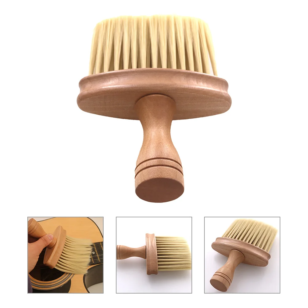 

2 Pcs Musical Instrument Cleaning Brush Guitar Maintenance Tool Brushes for Instruments Kit Solid Wood Handle