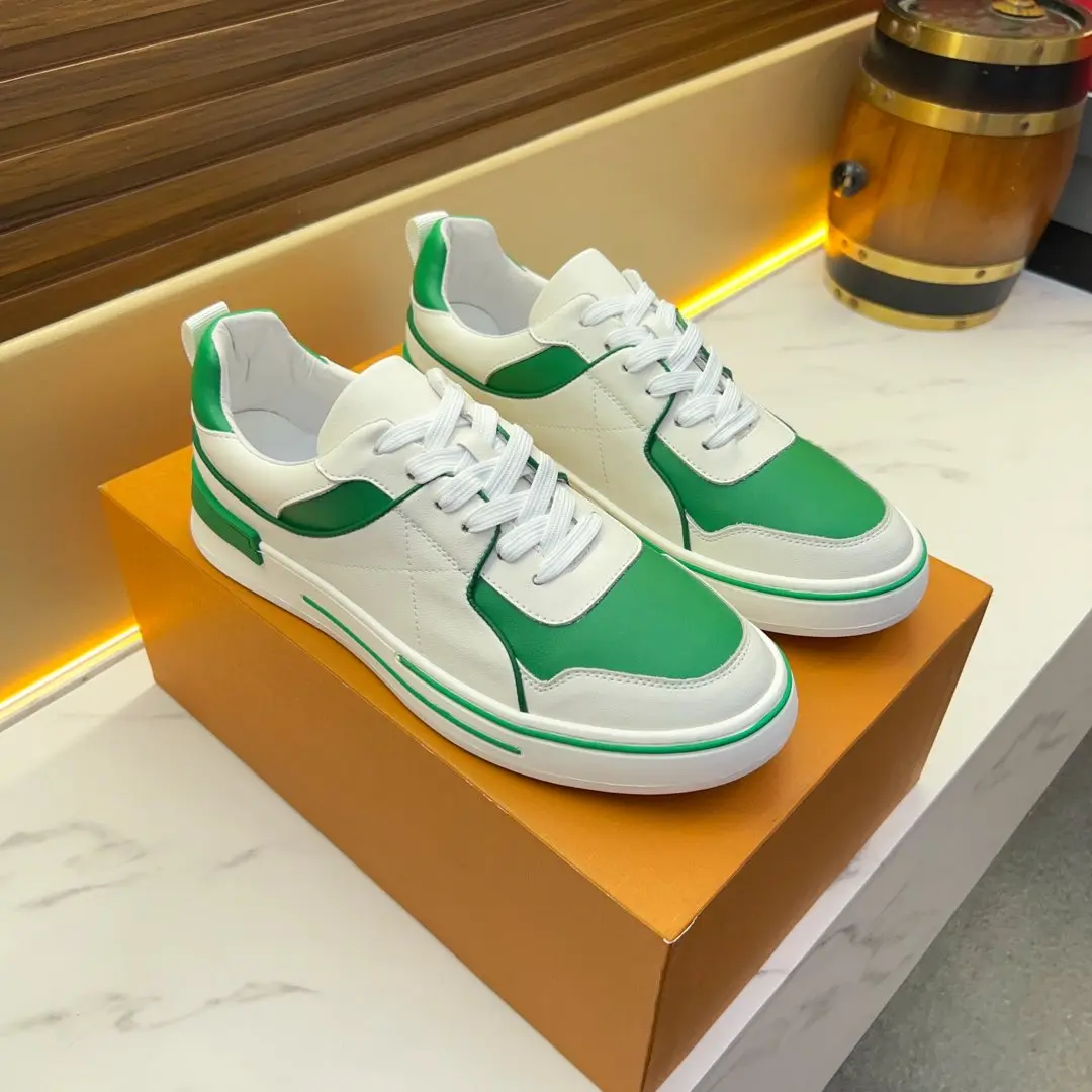 Couro de vaca feito à mão de alta qualidade moda casual masculino sapatos casuais de couro genuíno tênis de corrida e sapatos esportivos com cadarços