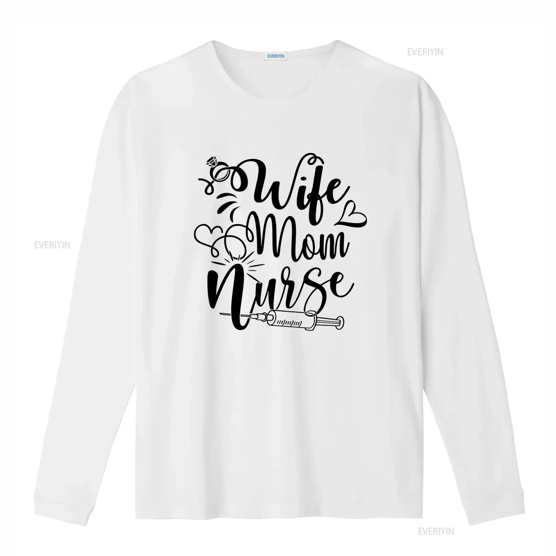 Wife Mom Nurse T Shirt Cute Appreciation Idea for Nurses Week Design vintage Washed homme Soft fashion Versatile Comfortable