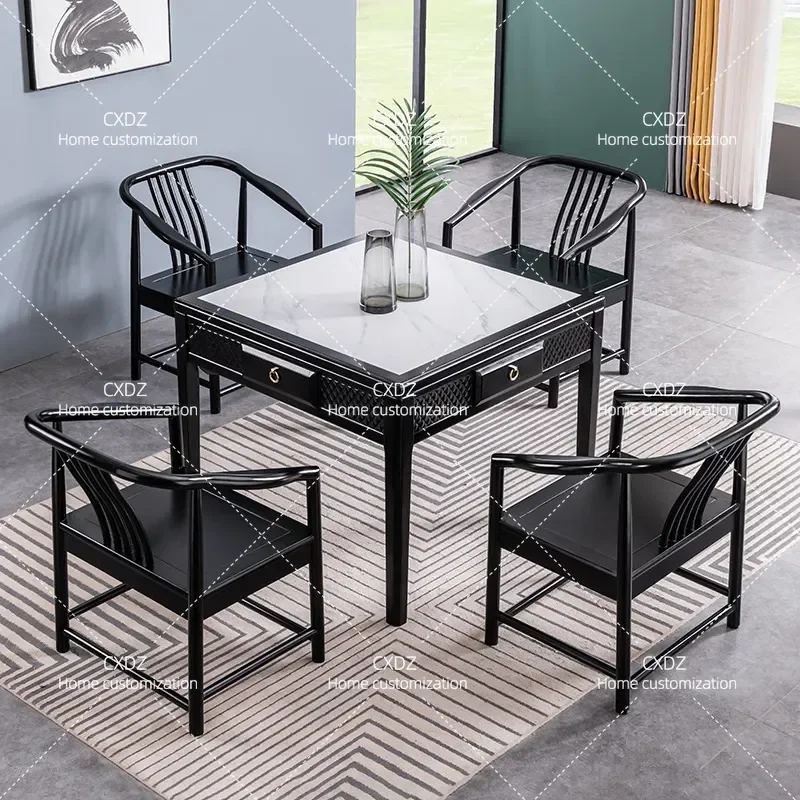 New Chinese Style Solid Wood Dining Table Square Eight Immortals Table for Small Apartment Household Mahjong and Dining