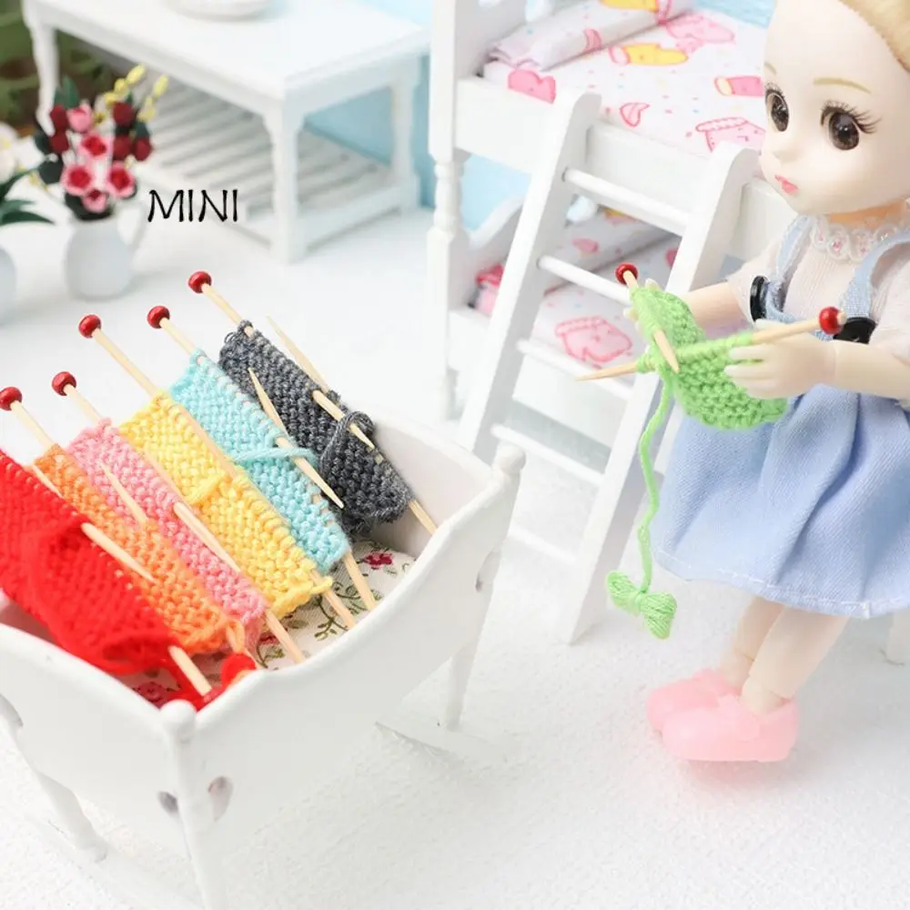 

Thick Thread Miniature Knit Sweater Model Scene Props Imitation Dollhouse Miniature Handmade Knitted Colorful Handicraft