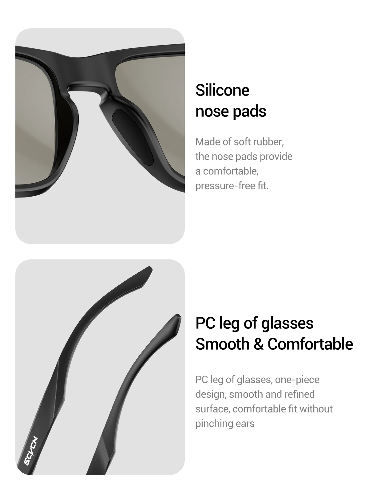 SCVCN Polarisierte Angelbrille Outdoor-Sportausrüstung Camping-Brille Fahrradbrille MTB Fahrrad-Eyewear Rennrad-Brille Nachtfahrbrille Golfbrille – Detail 15