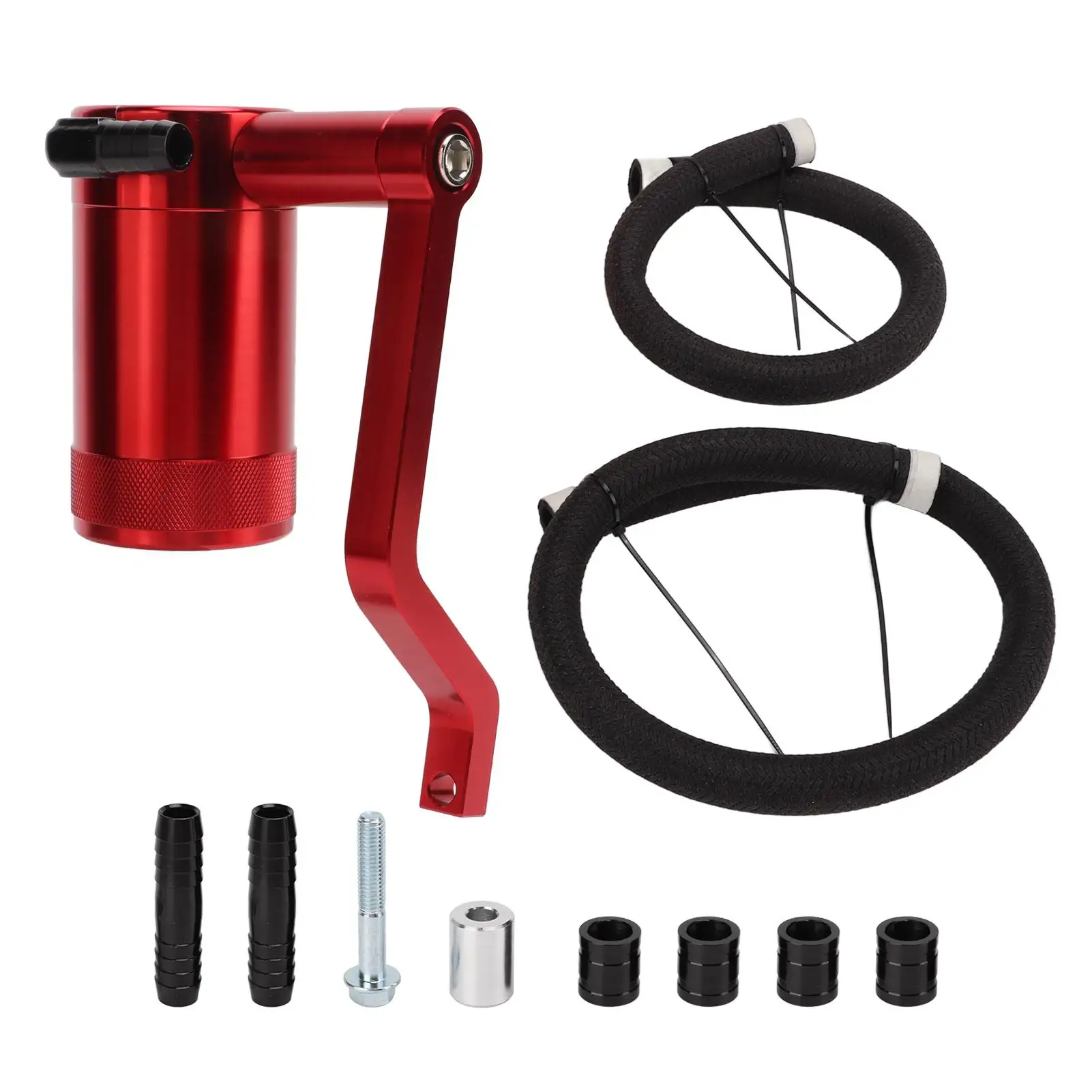 

Oil Catch Can Oil Catch Reservoir Tank Kit High Strength Increasing Horsepower Billet Aluminum Leakproof with Z Bracket for car