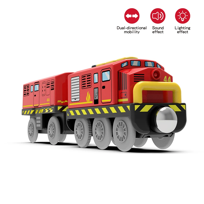 Train Track Wooden Train Toys Magnetic Set Electric Car Locomotive Diecast Slot Fit All Wood Brand Biro Railway Tracks for Kids