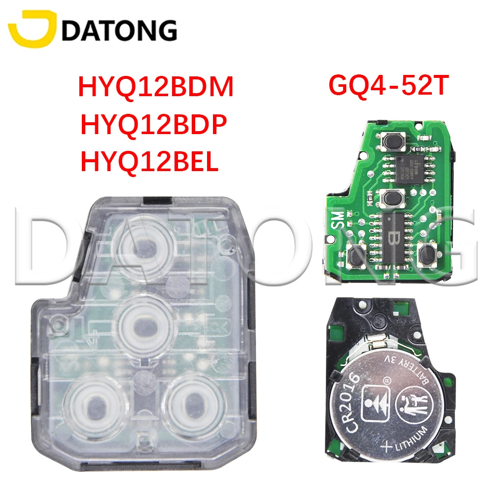 Datong World 314.3MHz HYQ12BEL HYQ12BDM GQ4-52T Car Remote Key Inner For Toyota Camey RAV4 LE XLE Highlander LE Tacoma Combo