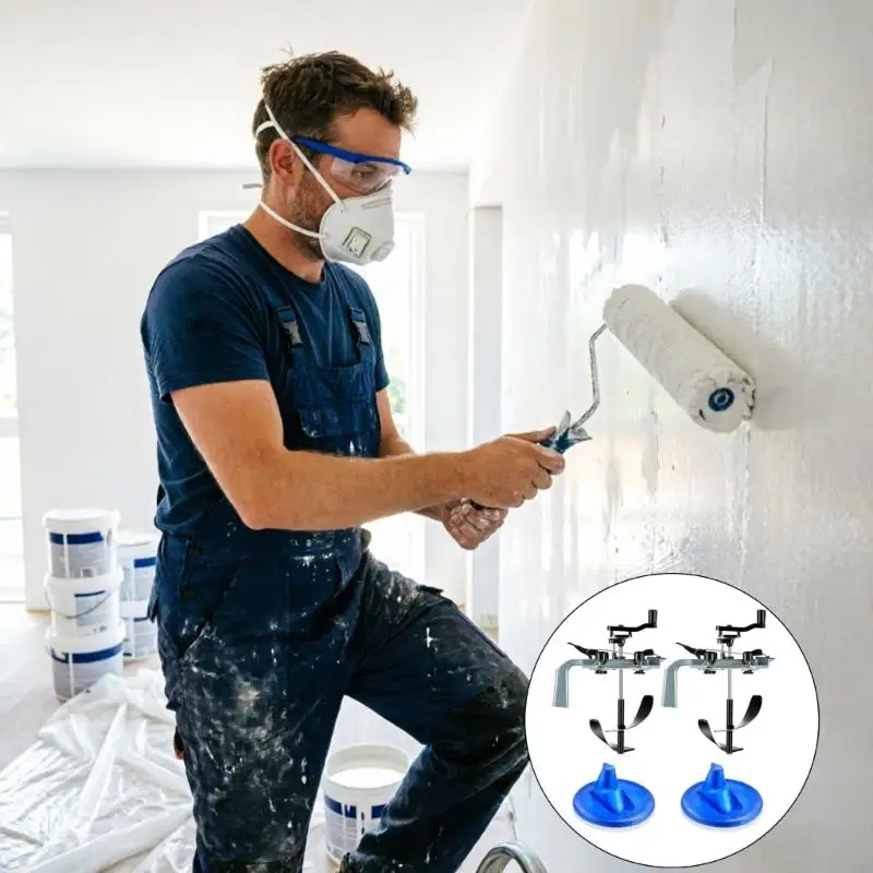Plastic Paint Can Lid Set With Angled Pour stream For Clean Painting And Neat DIY Tasks D2RD