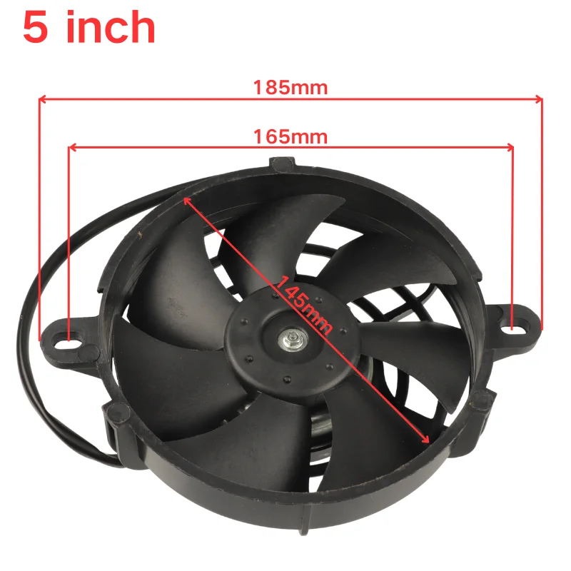 Motorcycle 4 Inch 5 Inch Radiator Cooling Fan Oil Cooler Water Cooler Electric Fan For ATV Dirt Bike Go Kart Quad Accessories