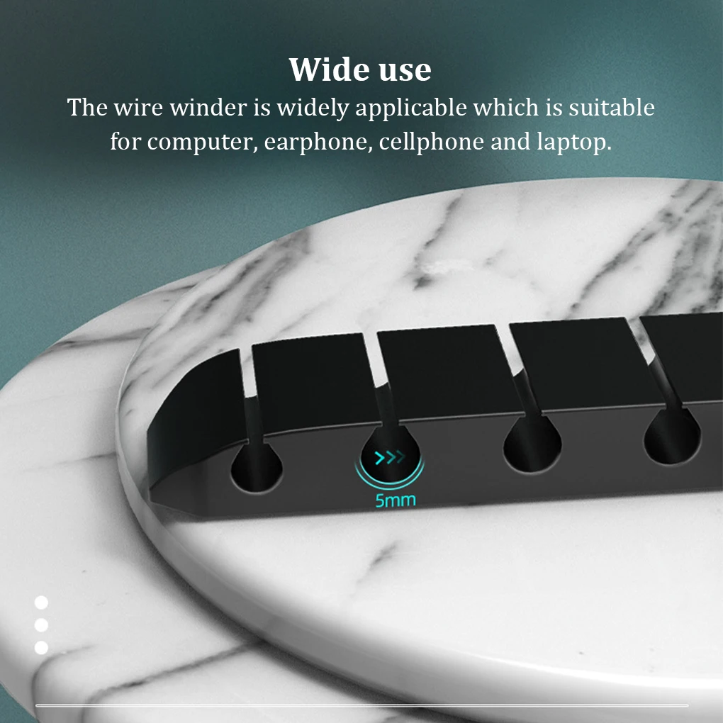 Cable Organizer Wire Management Clip Holder Headphone Computer Winder
