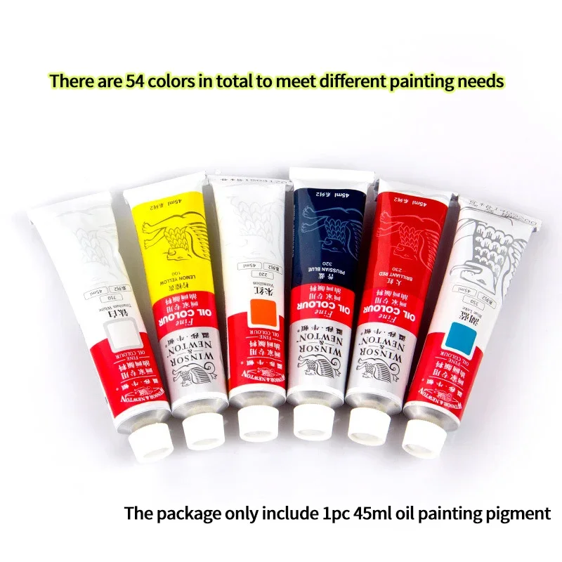 Winsor & Newton 45ml Oil Painting Pigment Tube Acrylic Paint Artist Drawing Graffiti Gouache Fabric Glass Oil Water Color Paint