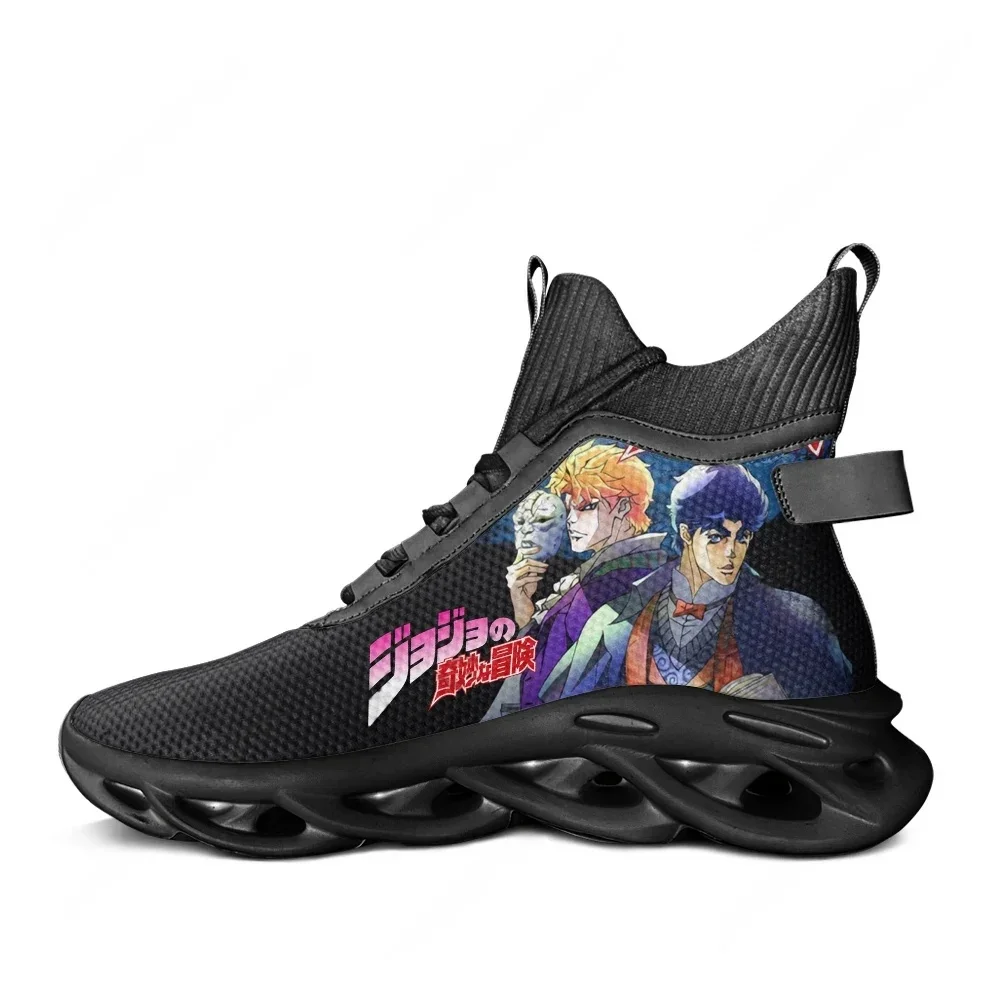 

Кроссовки Jojo's Bizarre Adventure Jonathan Joestar High Top, спортивная обувь с мультяшным принтом для мужчин, женщин и подростков, на шнуровке, сетчатые, на заказ