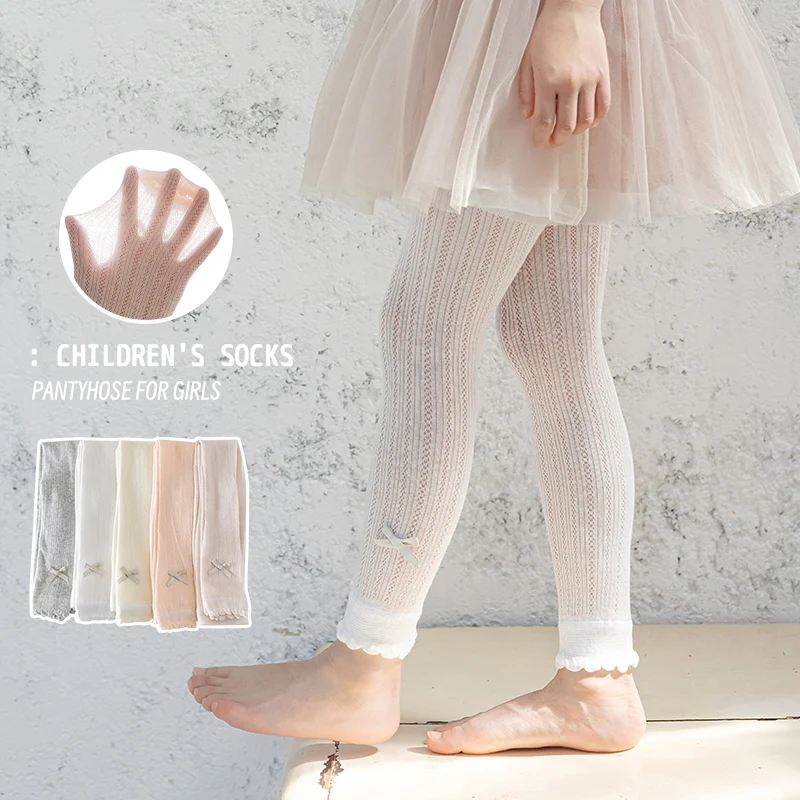 Pretty lassie Breathable Summer Nine-Point Bottoms Glitter Silver Shimmer Bow Pattern Smooth Anti-Pilling Stylish Slim Leggings