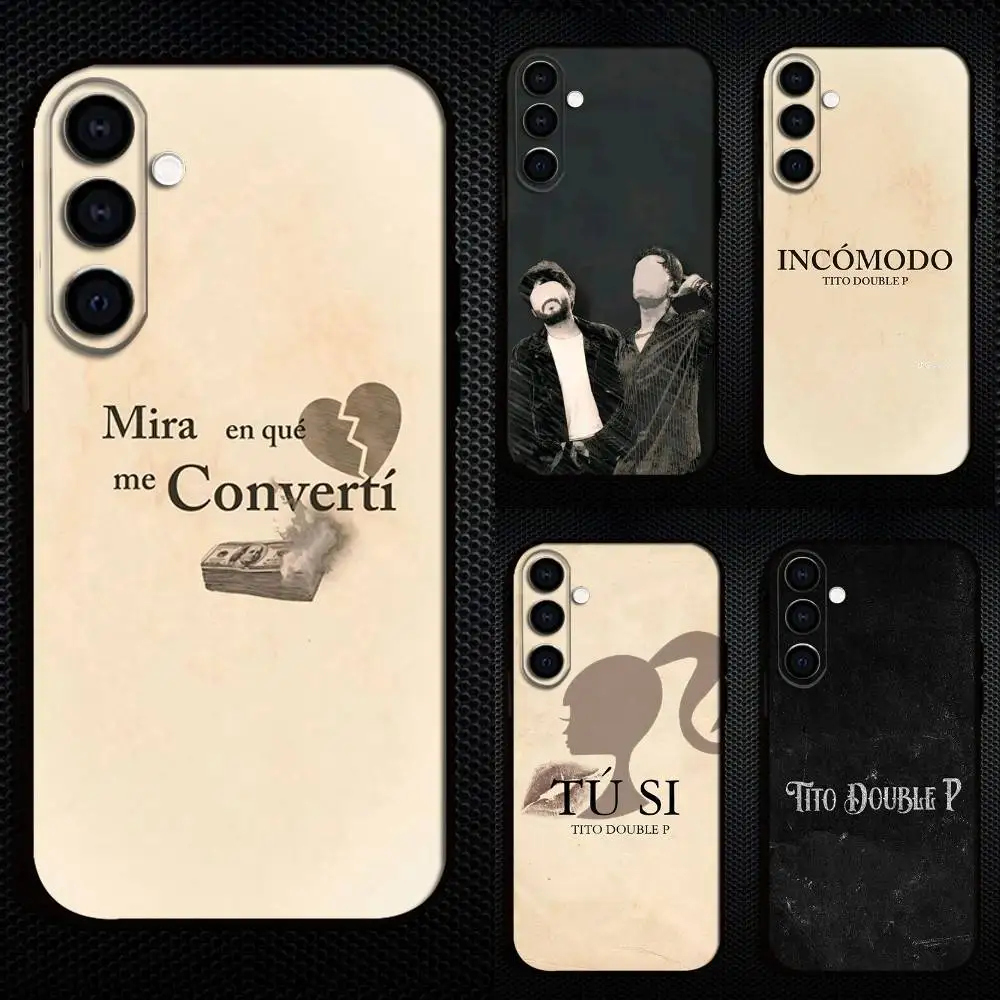 

E-EL LOKERON Tito Double P Phone Case For Samsung Galaxy A73,A72,A71,A70,A53,A52,A51,Others Soft Black Cover