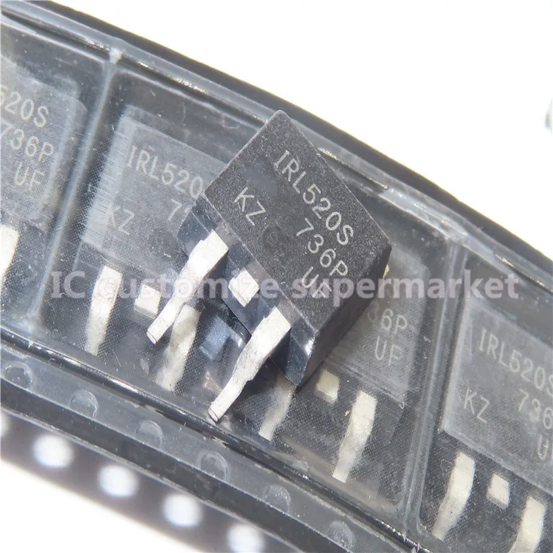 10PCS/LOT IRL520S  L520S   TO-263 100V 9.2A SMD Triode