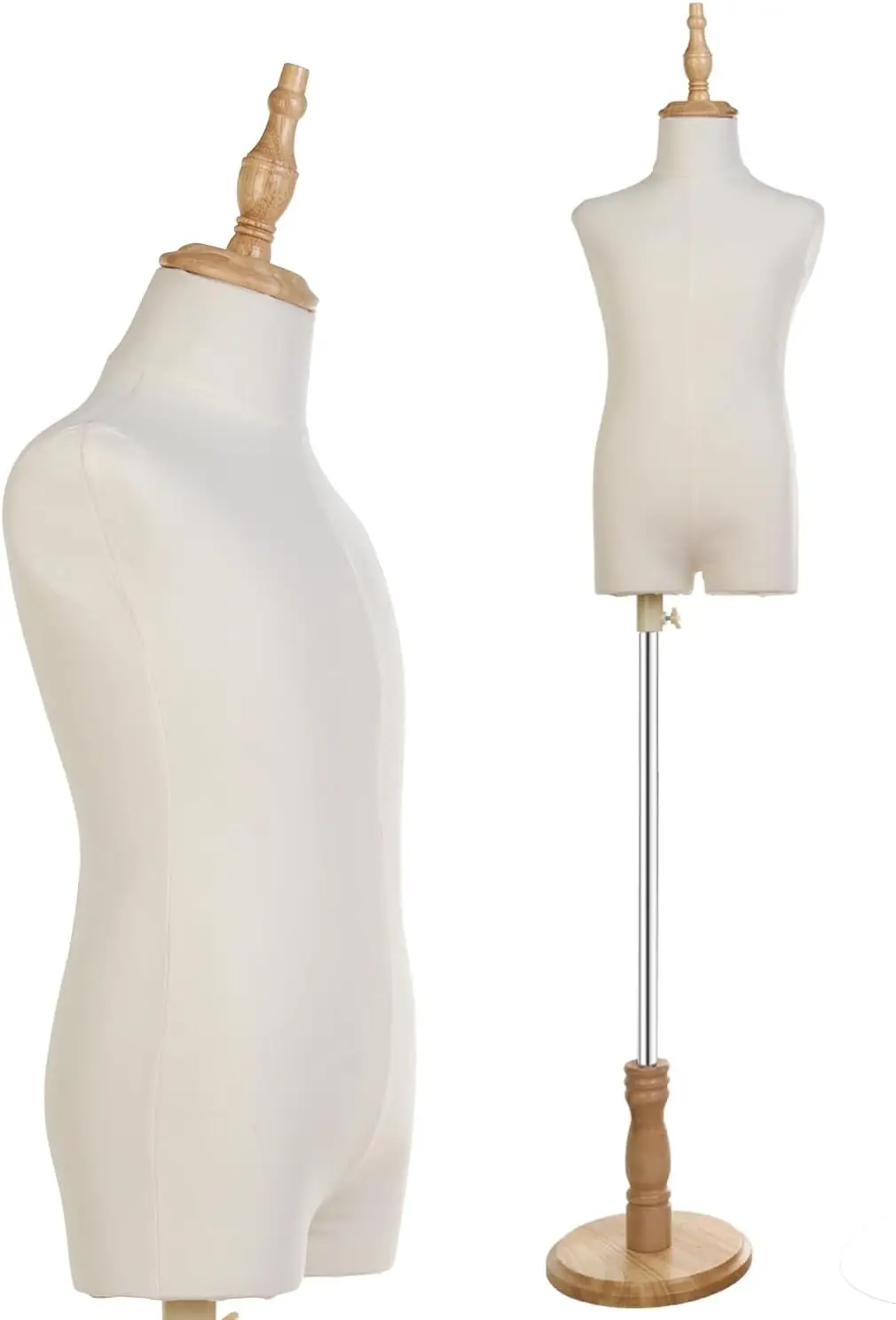 

Регулируемый детский манекен-форма для платьев с деревянной подставкой для демонстрации одежды (6-8 лет)