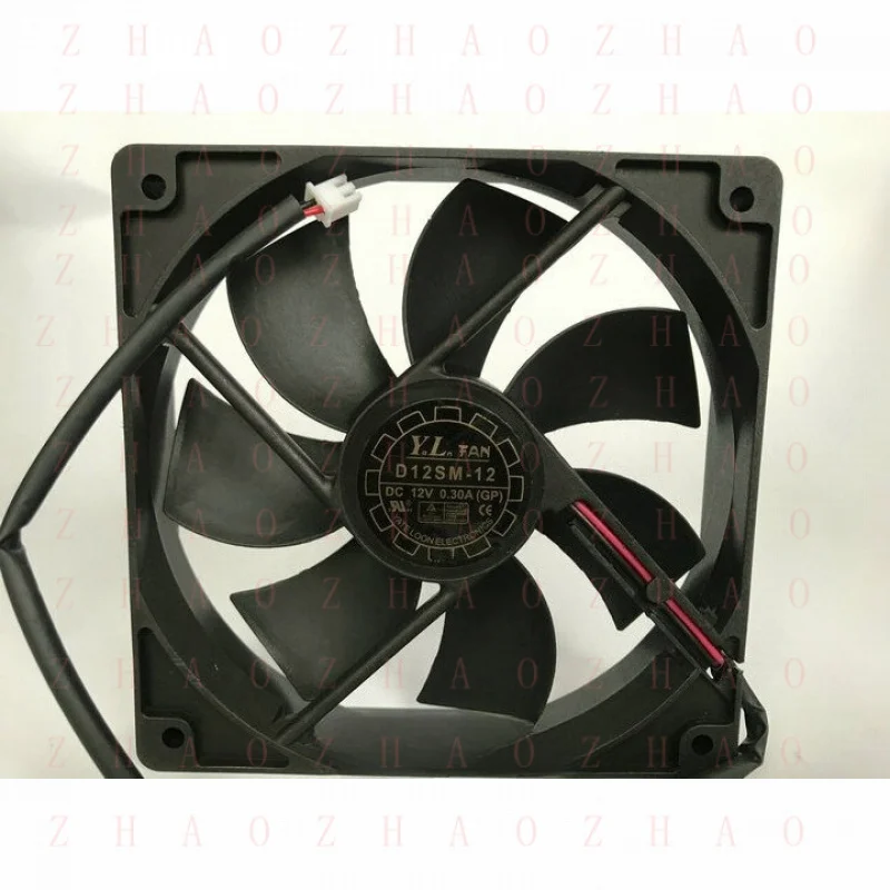L+ for D12SM-12 Ball Cooling Fan 2 wire 120*120*25MM DC 12V 0.30A 2Pin 76.50CFM