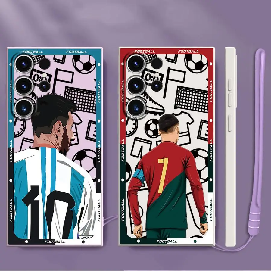 Football Number Phone Cover Case for Samsung Galaxy S25 Note 20 10 Ultra S20 FE S24 Ultra S25Edge S21 Plus S23 S22