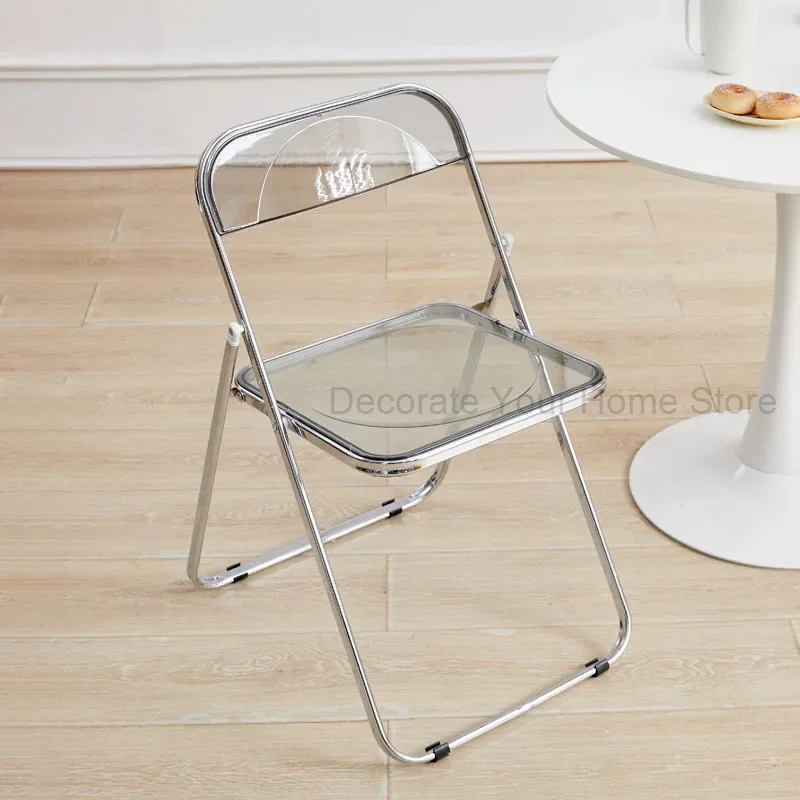 

Acrylic High-end Dining Chairs Modern Luxury Leisure Unique Dining Chair Transparent Trendy Chaise Salle À Manger Home Furniture