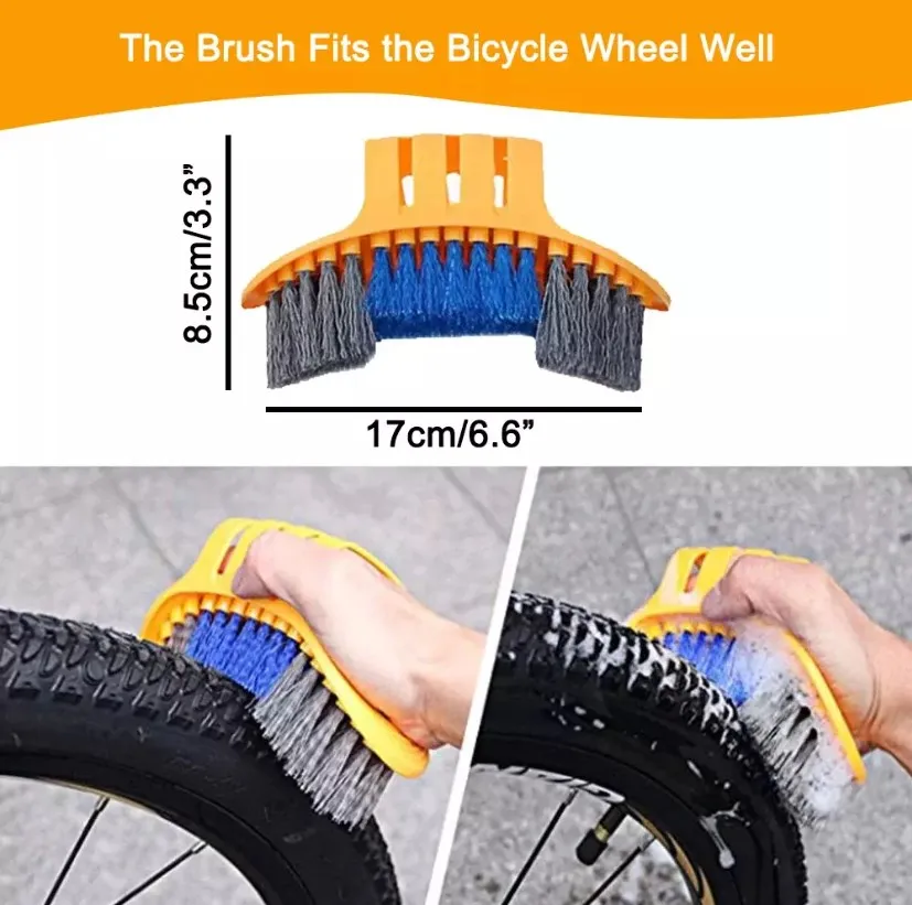 Chain Cleaner Cleaning Bicycle Chain Brush Wash Tool Set MTB Road Bike Protection Oil Chain Gear Grunge Brush for Mountain Bike